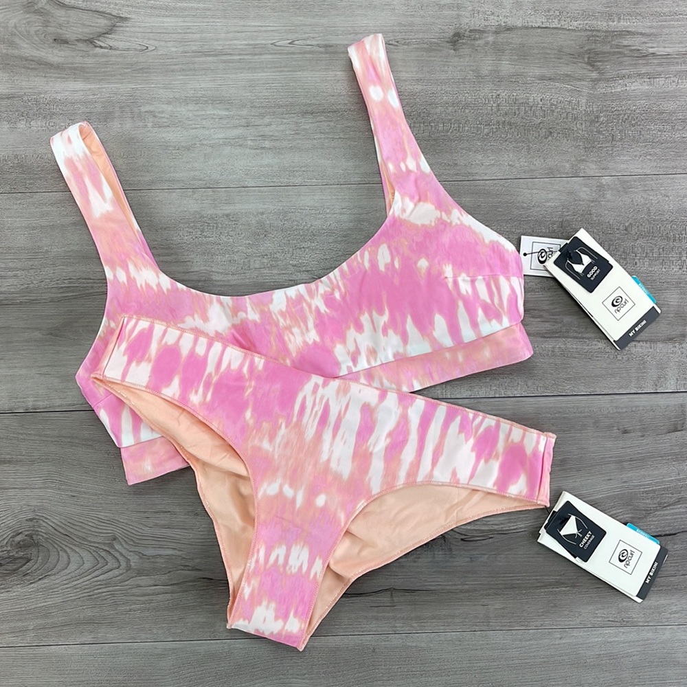 ☀️RIP CURL☀️ CLASSIC SURF CROP CLASSIC SURF CHEEKY PANT BIKINI SET - Picture 5 of 15